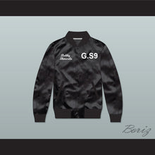 Load image into Gallery viewer, Bobby Shmurda G.S9 Black Varsity Letterman Satin Bomber Jacket