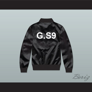 Bobby Shmurda G.S9 Black Varsity Letterman Satin Bomber Jacket