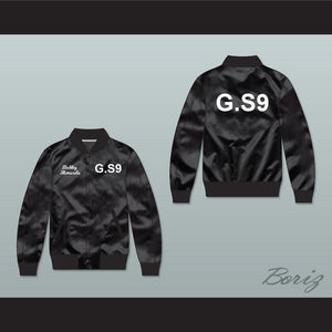 Bobby Shmurda G.S9 Black Varsity Letterman Satin Bomber Jacket