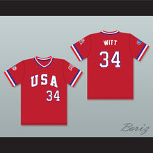 Load image into Gallery viewer, Bobby Witt 34 1984 USA Team Red Baseball Jersey