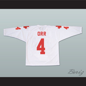 Bobby Orr 4 Canada Cup White Hockey Jersey