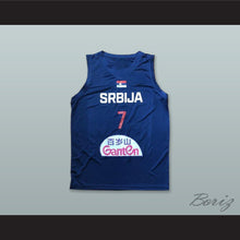 Load image into Gallery viewer, Bogdan Bogdanovic 7 Serbia Navy Blue Basketball Jersey