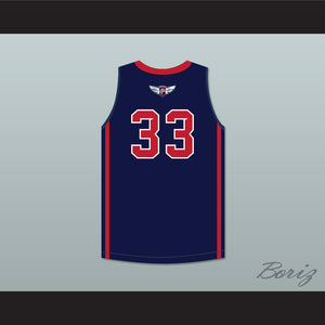 Bol Bol 33 Findlay Prep Navy Blue Basketball Jersey 1