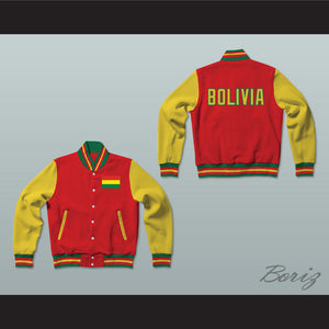 Bolivia Varsity Letterman Jacket-Style Sweatshirt