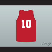 Load image into Gallery viewer, Troy Bolton 10 East High School Wildcats Red Practice Basketball Jersey