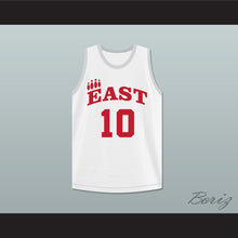 Load image into Gallery viewer, Troy Bolton 10 East High School Wildcats White Practice Basketball Jersey
