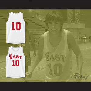 Troy Bolton 10 East High School Wildcats White Practice Basketball Jersey