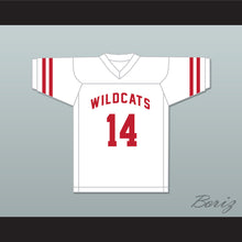 Load image into Gallery viewer, Troy Bolton 14 East High School Wildcats White Football Jersey Design 1