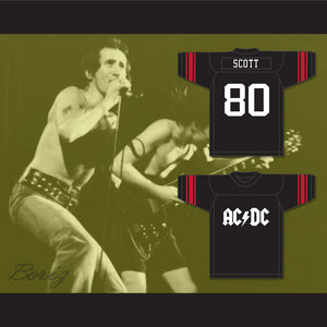 Bon Scott 80 Football Jersey