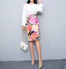 Load image into Gallery viewer, Bonjean 2020 Women's Pencil Skirt New Cartoon Mouse Print High Waist Slim Skirts Women Young Girl Summer Female Falda