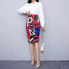 Load image into Gallery viewer, Bonjean 2020 Women's Pencil Skirt New Cartoon Mouse Print High Waist Slim Skirts Women Young Girl Summer Female Falda