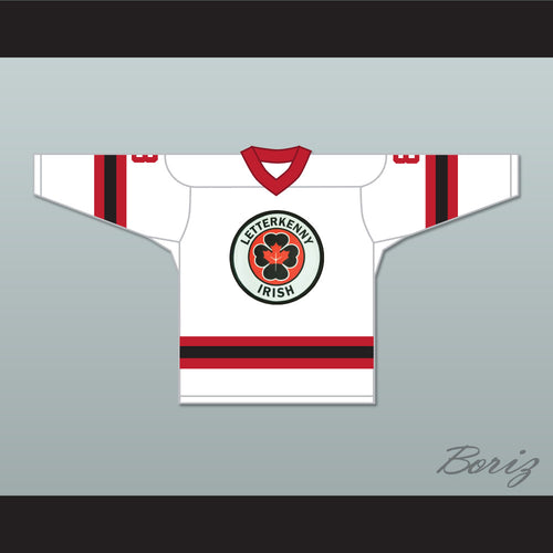 Boomtown 8 Letterkenny Irish White Alternate Hockey Jersey