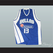 Load image into Gallery viewer, Dimitris Diamantidis 13 Greece Blue Basketball Jersey