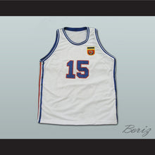 Load image into Gallery viewer, Mirza Delibasic 15 Yugoslavia White Basketball Jersey