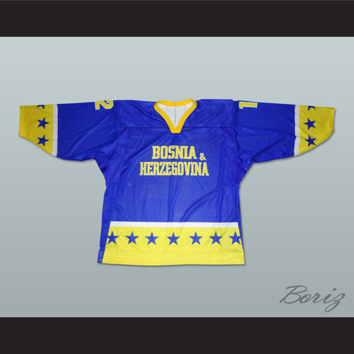 Bosnia & Herzegovina National Team Blue Hockey Jersey