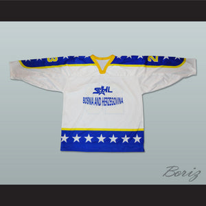 Bosnia & Herzegovina National Team White Hockey Jersey