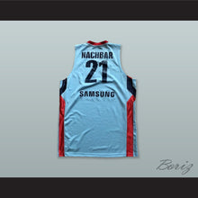 Load image into Gallery viewer, Bostjan Nachbar 21 Anadolu Efes SK Istanbul Turkey Light Blue Basketball Jersey