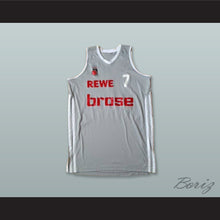 Load image into Gallery viewer, Bostjan Nachbar 7 Brose Bamberg Germany Gray Basketball Jersey