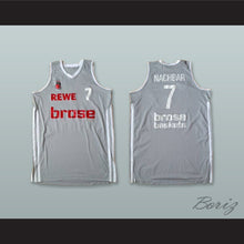 Load image into Gallery viewer, Bostjan Nachbar 7 Brose Bamberg Germany Gray Basketball Jersey