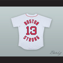 Load image into Gallery viewer, Jeff Bauman 13 Boston Strong White Baseball Jersey Stronger