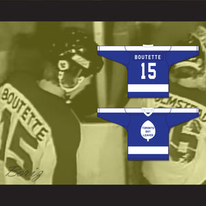 Boutette 15 Toronto Bay Leaves Blue Hockey Jersey SCTV Power Play