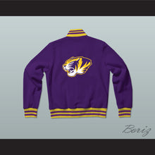 Load image into Gallery viewer, Boynton Beach Community High School Tigers Purple/Yellow Varsity Letterman Jacket-Style Sweatshirt