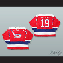 Load image into Gallery viewer, Brad Mehalko 19 Lethbridge Hurricanes Red Hockey Jersey