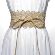 Load image into Gallery viewer, Brand New Elegant Lace Wide Waist Bands Women Faux Leather Belts Cummerbunds Ladies Corset Wedding Dress Harness VKAC1001