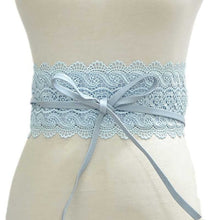 Load image into Gallery viewer, Brand New Elegant Lace Wide Waist Bands Women Faux Leather Belts Cummerbunds Ladies Corset Wedding Dress Harness VKAC1001