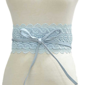 Brand New Elegant Lace Wide Waist Bands Women Faux Leather Belts Cummerbunds Ladies Corset Wedding Dress Harness VKAC1001