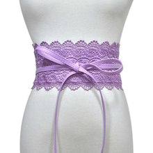 Load image into Gallery viewer, Brand New Elegant Lace Wide Waist Bands Women Faux Leather Belts Cummerbunds Ladies Corset Wedding Dress Harness VKAC1001