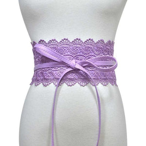 Brand New Elegant Lace Wide Waist Bands Women Faux Leather Belts Cummerbunds Ladies Corset Wedding Dress Harness VKAC1001