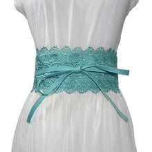 Load image into Gallery viewer, Brand New Elegant Lace Wide Waist Bands Women Faux Leather Belts Cummerbunds Ladies Corset Wedding Dress Harness VKAC1001