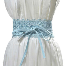 Load image into Gallery viewer, Brand New Elegant Lace Wide Waist Bands Women Faux Leather Belts Cummerbunds Ladies Corset Wedding Dress Harness VKAC1001