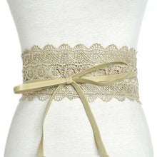 Load image into Gallery viewer, Brand New Elegant Lace Wide Waist Bands Women Faux Leather Belts Cummerbunds Ladies Corset Wedding Dress Harness VKAC1001