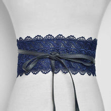 Load image into Gallery viewer, Brand New Elegant Lace Wide Waist Bands Women Faux Leather Belts Cummerbunds Ladies Corset Wedding Dress Harness VKAC1001