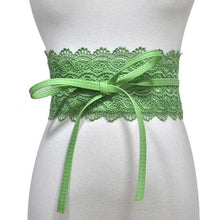 Load image into Gallery viewer, Brand New Elegant Lace Wide Waist Bands Women Faux Leather Belts Cummerbunds Ladies Corset Wedding Dress Harness VKAC1001