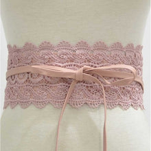 Load image into Gallery viewer, Brand New Elegant Lace Wide Waist Bands Women Faux Leather Belts Cummerbunds Ladies Corset Wedding Dress Harness VKAC1001