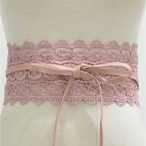 Brand New Elegant Lace Wide Waist Bands Women Faux Leather Belts Cummerbunds Ladies Corset Wedding Dress Harness VKAC1001