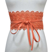 Load image into Gallery viewer, Brand New Elegant Lace Wide Waist Bands Women Faux Leather Belts Cummerbunds Ladies Corset Wedding Dress Harness VKAC1001