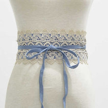 Load image into Gallery viewer, Brand New Elegant Lace Wide Waist Bands Women Faux Leather Belts Cummerbunds Ladies Corset Wedding Dress Harness VKAC1001