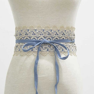 Brand New Elegant Lace Wide Waist Bands Women Faux Leather Belts Cummerbunds Ladies Corset Wedding Dress Harness VKAC1001