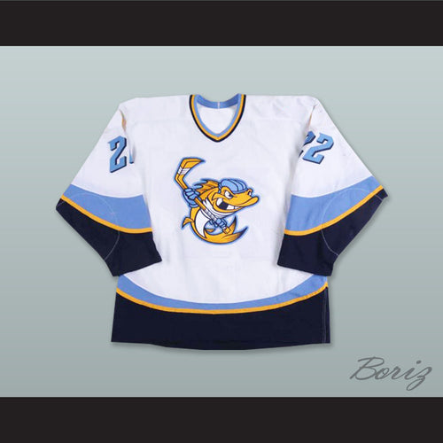 Brandon Naurato 22 Toledo Walleye White Hockey Jersey