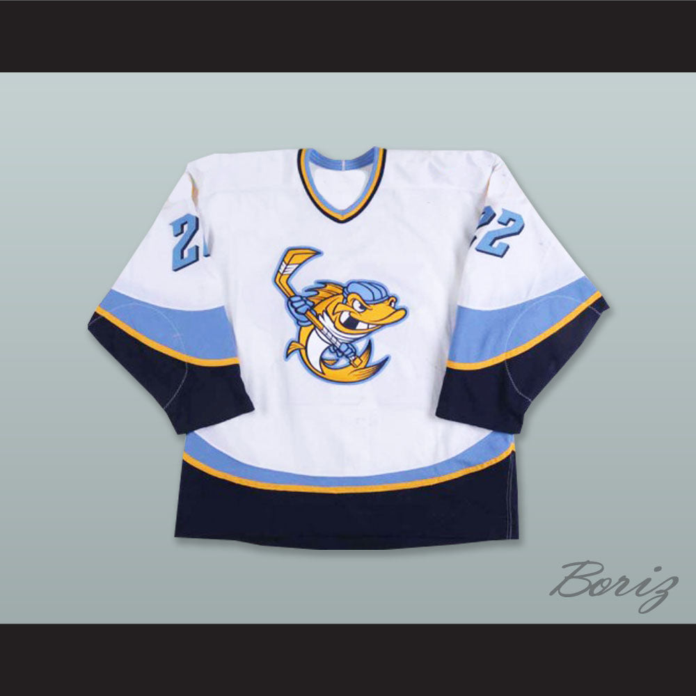 Brandon Naurato 22 Toledo Walleye White Hockey Jersey
