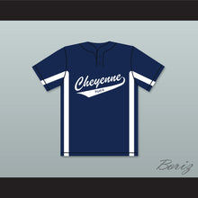 Load image into Gallery viewer, Brandon Nimmo 24 Cheyenne Post Six Navy Blue Baseball Jersey 1