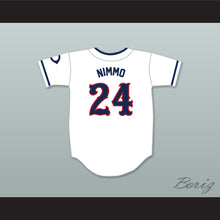 Load image into Gallery viewer, Brandon Nimmo 24 Cheyenne Post Six White Baseball Jersey 2