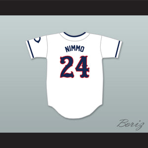 Brandon Nimmo 24 Cheyenne Post Six White Baseball Jersey 2