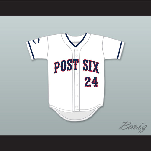 Brandon Nimmo 24 Cheyenne Post Six White Baseball Jersey 1