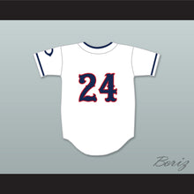 Load image into Gallery viewer, Brandon Nimmo 24 Cheyenne Post Six White Baseball Jersey 1