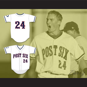 Brandon Nimmo 24 Cheyenne Post Six White Baseball Jersey 1